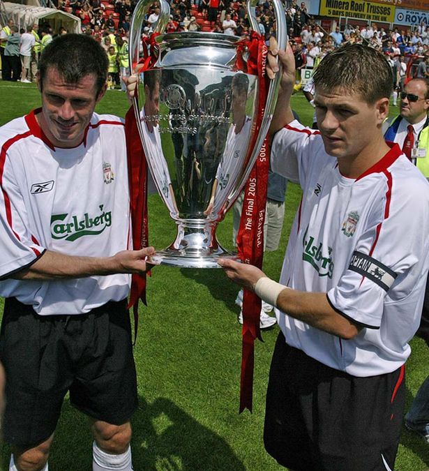 That jersey. That trophy. Those Players. @Carra23 @Gerrard8FanPage #Liverpool #Legends #ChampionsLeague ⭐️⭐️⭐️⭐️⭐️