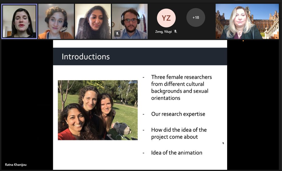 dosrhul's tweet photo. Our final DOS event of 2021 was a wonderful discussion and animation launch on what happens when women ask their male partners to marry them. Thank you Daniela Pirani, @VeraDorothea and @RatnaKhanijou @RHUL_CRIS @niki_panteli
@ameen_nisreen @CHRONOS_RHUL #howtheyasked https://t.co/kLBQiFcIHj