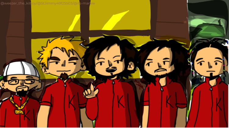 StJimmy49125503's tweet photo. (oct) "Groovy!"
For Halloween, I drew Korn from their awesome South Park episode haha

#halloween #korn #southpark #jonathandavis #fieldy #davidsilveria #munky #brianheadwelch #numetal #fanart https://t.co/nKaB0aL4dL