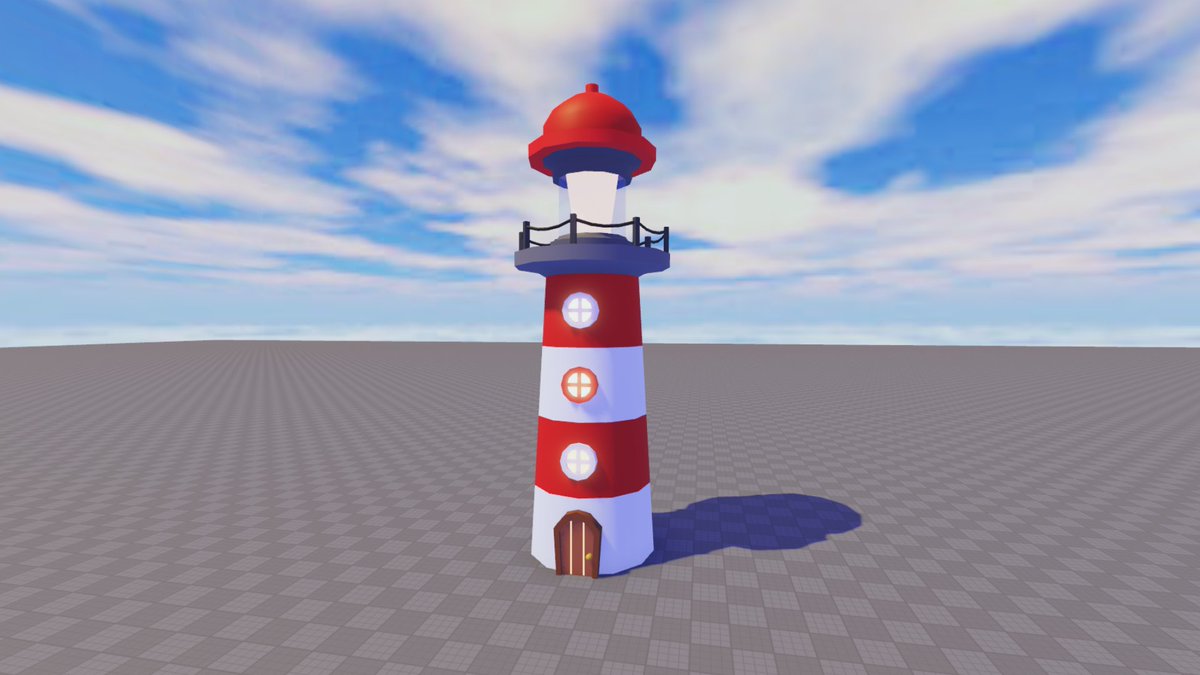 Pixleygon's tweet photo. Since I joined @CrystalFallsRBX, I've been hard at work developing this cute new style specifically for the game! Here is a Light house I made.

#RobloxDev #Roblox https://t.co/5ycTkFmwkF