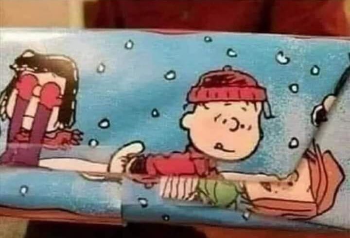 How NOT to wrap presents. Aka “peanuts envy.”

#wrappingpresents #wrappinggifts #wrapping