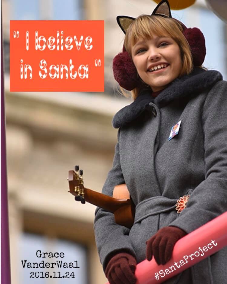 FANderWaalNews's tweet photo. #WednesdayWisdom • 2016.11.24
@GraceVanderWaal sang in @Macy's #ThanksgivingParade &amp; recorded a message for the #SantaProject

"... helping to raise $1M for Make-A-Wish® to help give kids the strength to fight critical illnesses."
https://t.co/WjFnbXsJ5W

https://t.co/qRIVtH5cm6 https://t.co/Udra50C9El