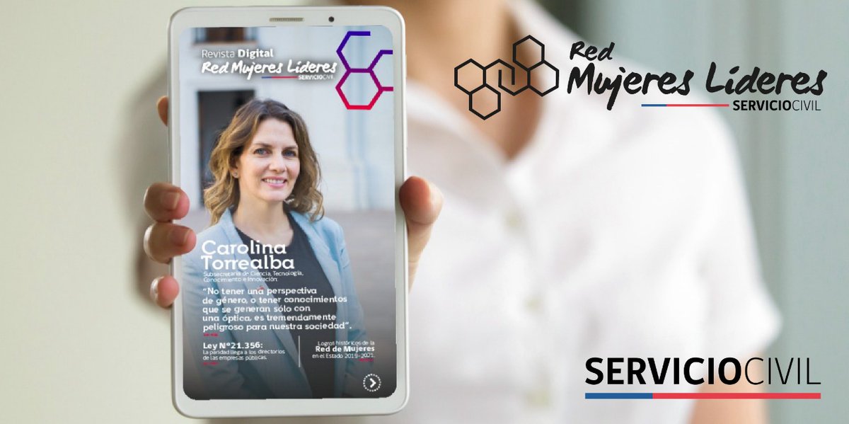 #ServicioCivil lanzó 2da versión de revista digital #RedMujeresLíderes, con foco en igualdad y equidad de género. En esta edición, subsecretaria de Ciencia, Carolina Torrealba, dio a conocer ejes de la Política Nacional de Igualdad de Género de esa cartera tinyurl.com/yc8hvkky