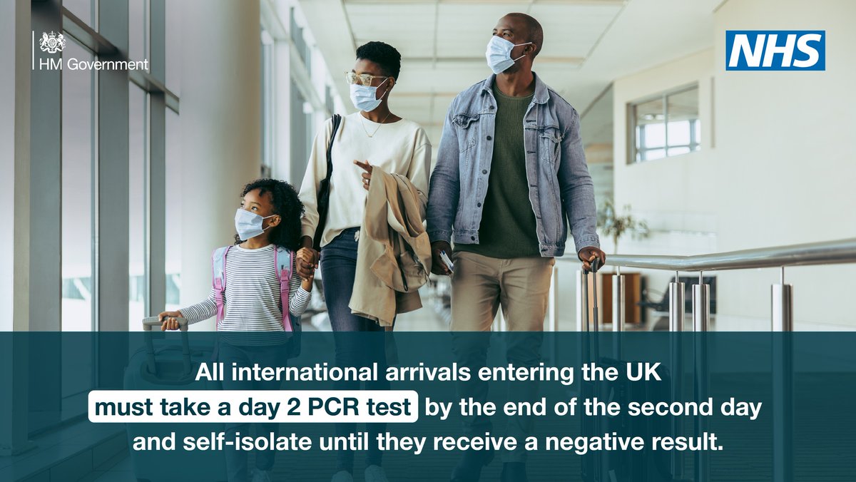 CapacityTracker's tweet photo. All international arrivals entering the UK must take a day two PCR test by the end of the second day and self-isolate until they receive a negative result.
#CareHome #SocialCare #DomCare #HelpUsHelpYou #Hospice #CapacityTracker https://t.co/KuTV85bkK3