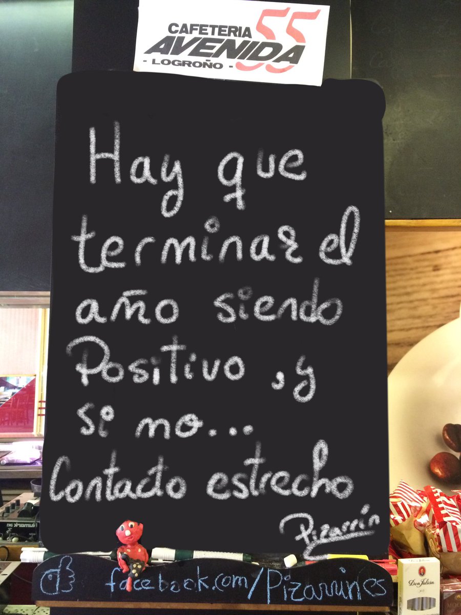 Hay que termina el año positivo y si no puedes al menos sé contacto estrecho.