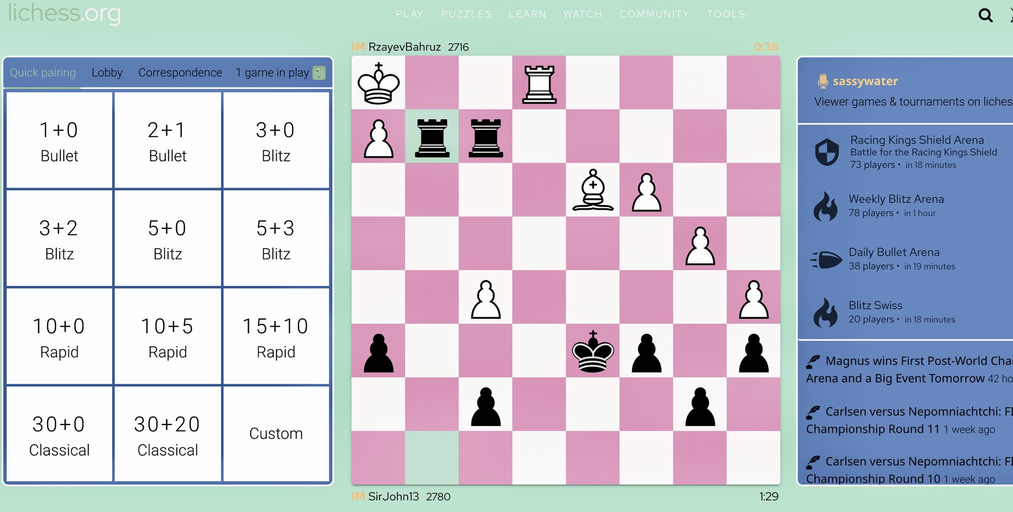 Prettier Lichess