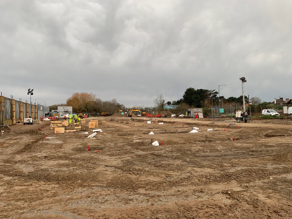 MarkJamesCBS's tweet photo. Fantastic progress onsite in Rhyl, where we are building and fitting out a new McDonalds Restaurant.  The piling is underway and ready for the first set of pile caps to be poured #maincontractor #loveconstruction #rogerbullivant #kmconstruction #groundworks #piling #newbuild https://t.co/FJGlXEfcO7
