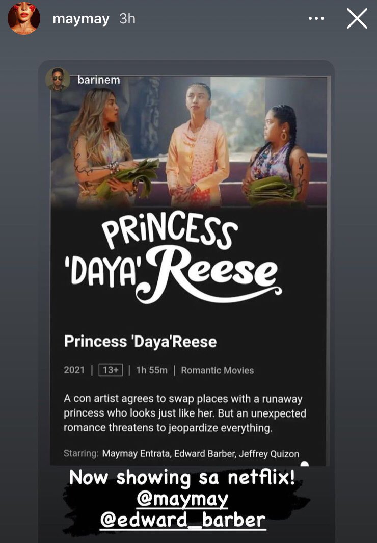 may_ward4's tweet photo. Yeheyyy #MayWard IGS #PRINCESSDAYAREESE on @Netflix_PH 

@maymayentrata07 
@Barber_Edward_ https://t.co/rKpN3NjiCg