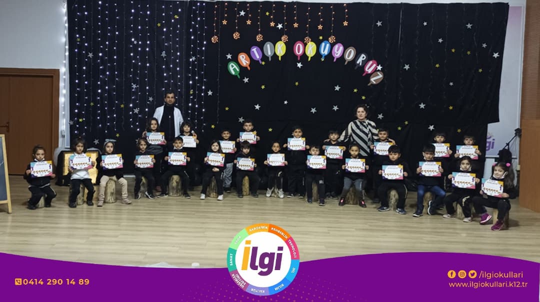 ilgiokullari's tweet photo. İlgi Eğitim Üssümüzde 1. Sınıf Öğrencilerimiz Okuma ve Yazmayı Başaralı Bir Şekilde Tamamlayıp, Bu Başarılarını ''Okumaya Geçiş Töreni'' ile Taçlandırdılar. #ilgideokuyoruzyazıyoruz https://t.co/Cuoa7JlGbA
