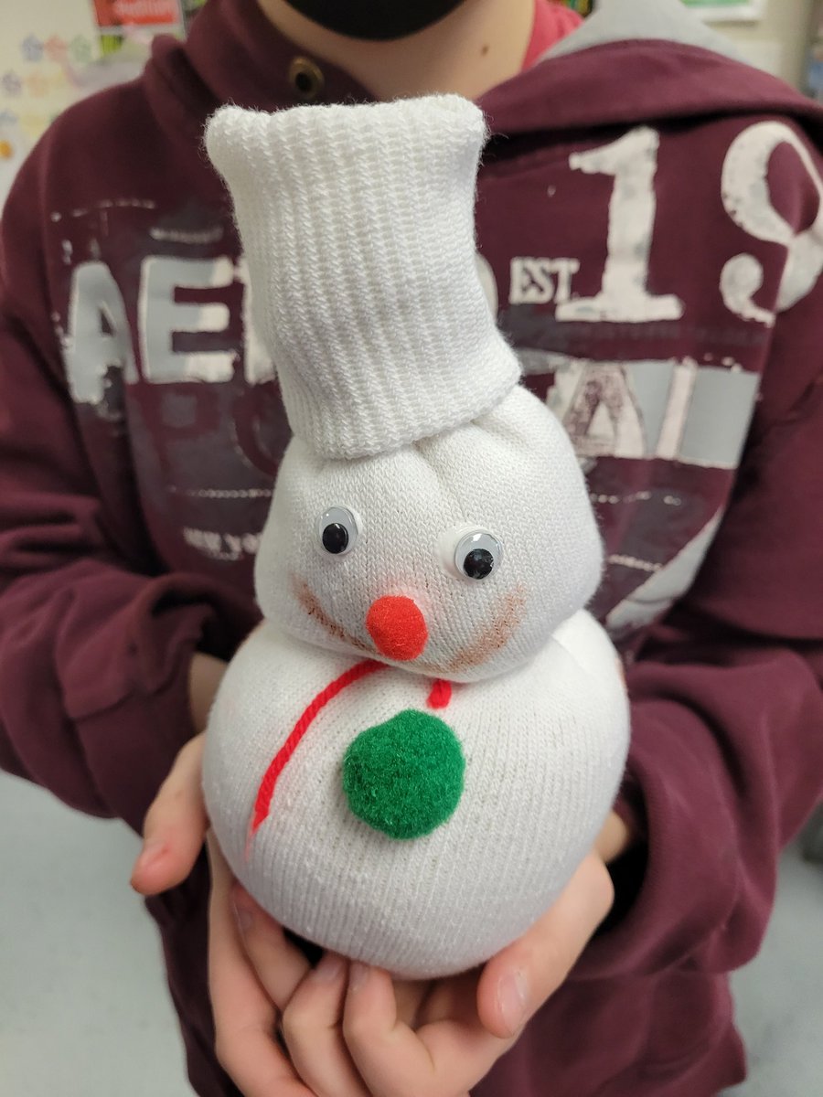 Ms_Corner's tweet photo. Sock snowmen fun! https://t.co/0J4gM1FbuJ