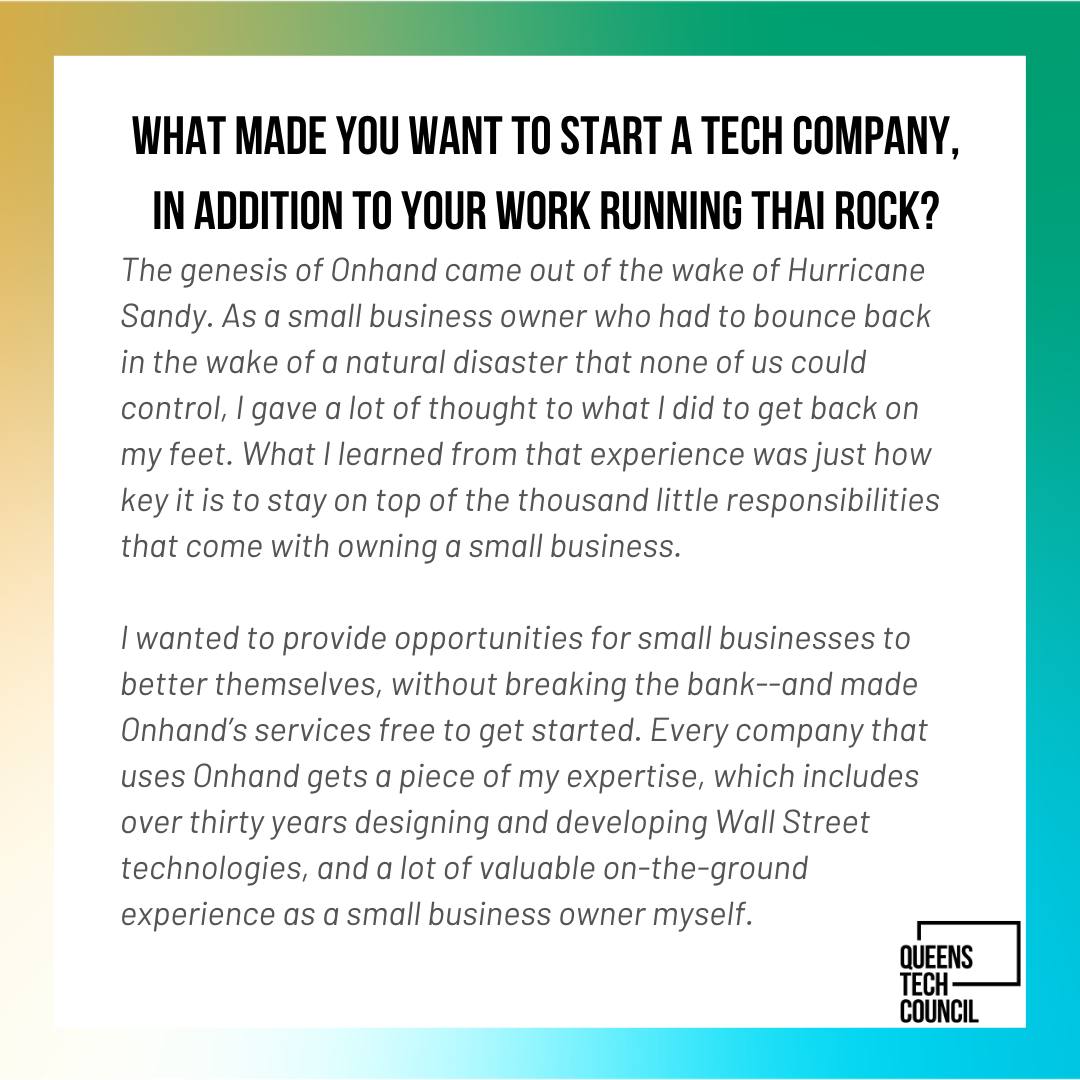 QueensChamber's tweet image. Robert Kaskel is our latest featured entrepreneur on the #QueensTechCorner! Robert is the proprietor of @ThaiRockTweets, a #Rockaways success story for over a decade now.