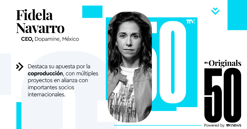 #Top50Originals | Reconocemos a <a href="/Fidela_Navarro/">Fidela Navarro</a> como una de las líderes de la producción original de series del 2021, 🎬 en un año particularmente activo para <a href="/DopamineMx/">Dopamine</a> 

¡Felicitaciones! bit.ly/Top50Originals