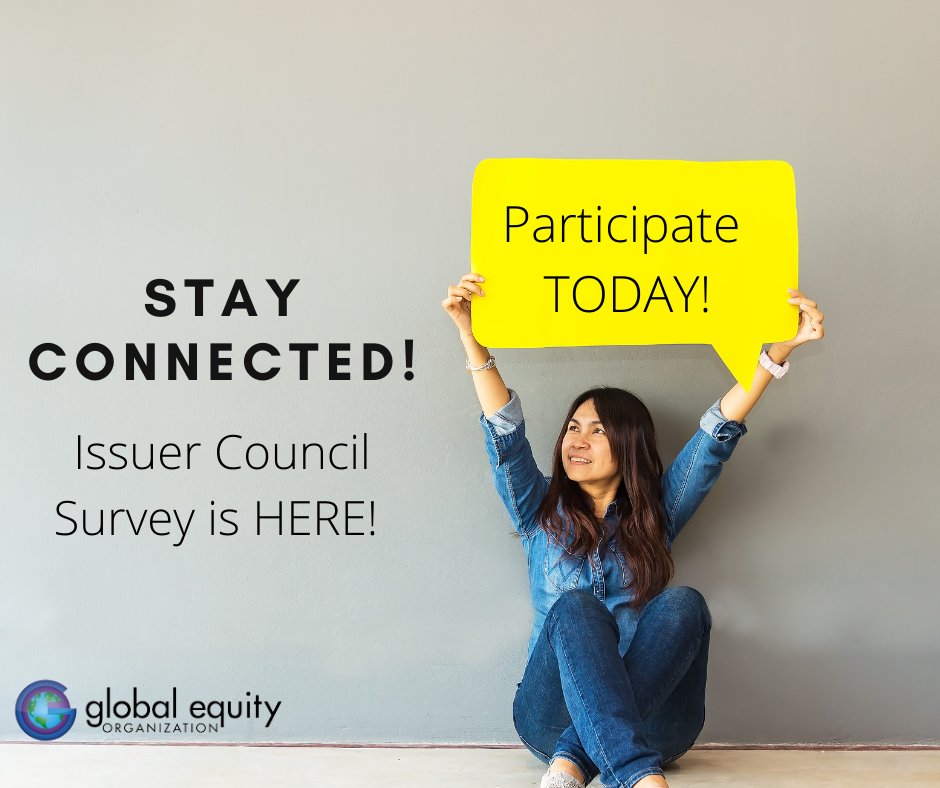 Annually, GEO solicits feedback from our issuer membership to help drive our programs and services. In today's environment, your input is more valuable than eve before. To provide your feedback, visit our survey ow.ly/yoHC50HgXcC