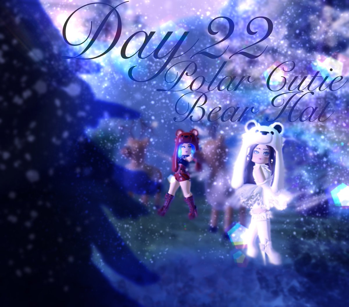 JohnOcean15's tweet photo. #royalehigh Advent Calendar 21’🎄
Day 22: Polar Cutie Bear Hat✨
Featured: @Rav72892615
#rhtc #royalehighChristmas #royalhigh #royalehighedit #royalehighedits #RHWinterUpdate https://t.co/Nhxicq7rmW
