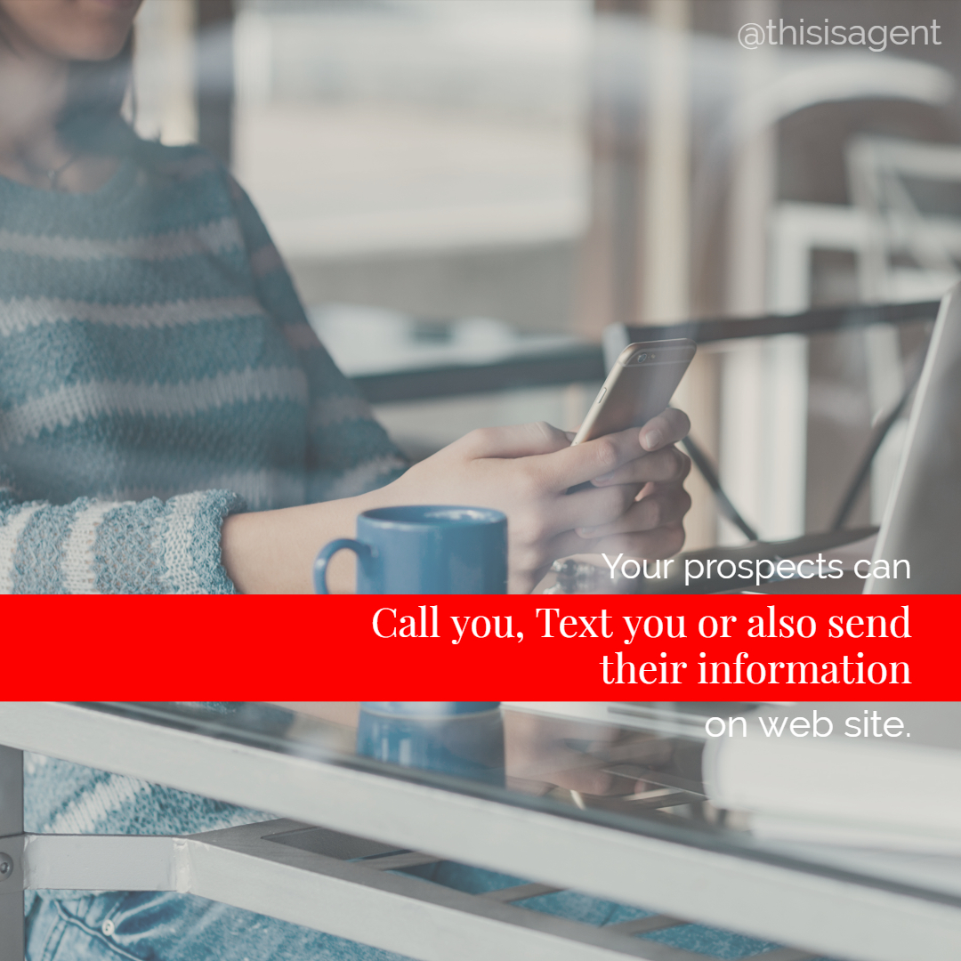 thisisagents's tweet photo. Your prospects can call you, text you or also send their information on web site. https://t.co/qi8EJPf44M https://t.co/UJBquQU4iB