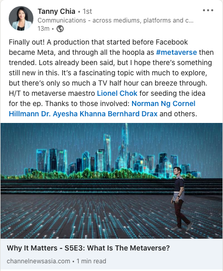 iMMERSiVELYVR's tweet photo. While there’s (really) only so much a TV half hour episode can breeze through, hope this will be a great conversation and thought process starter for those curious and mystified!
https://t.co/KYHtRj7zix https://t.co/WgmLRFNSPg