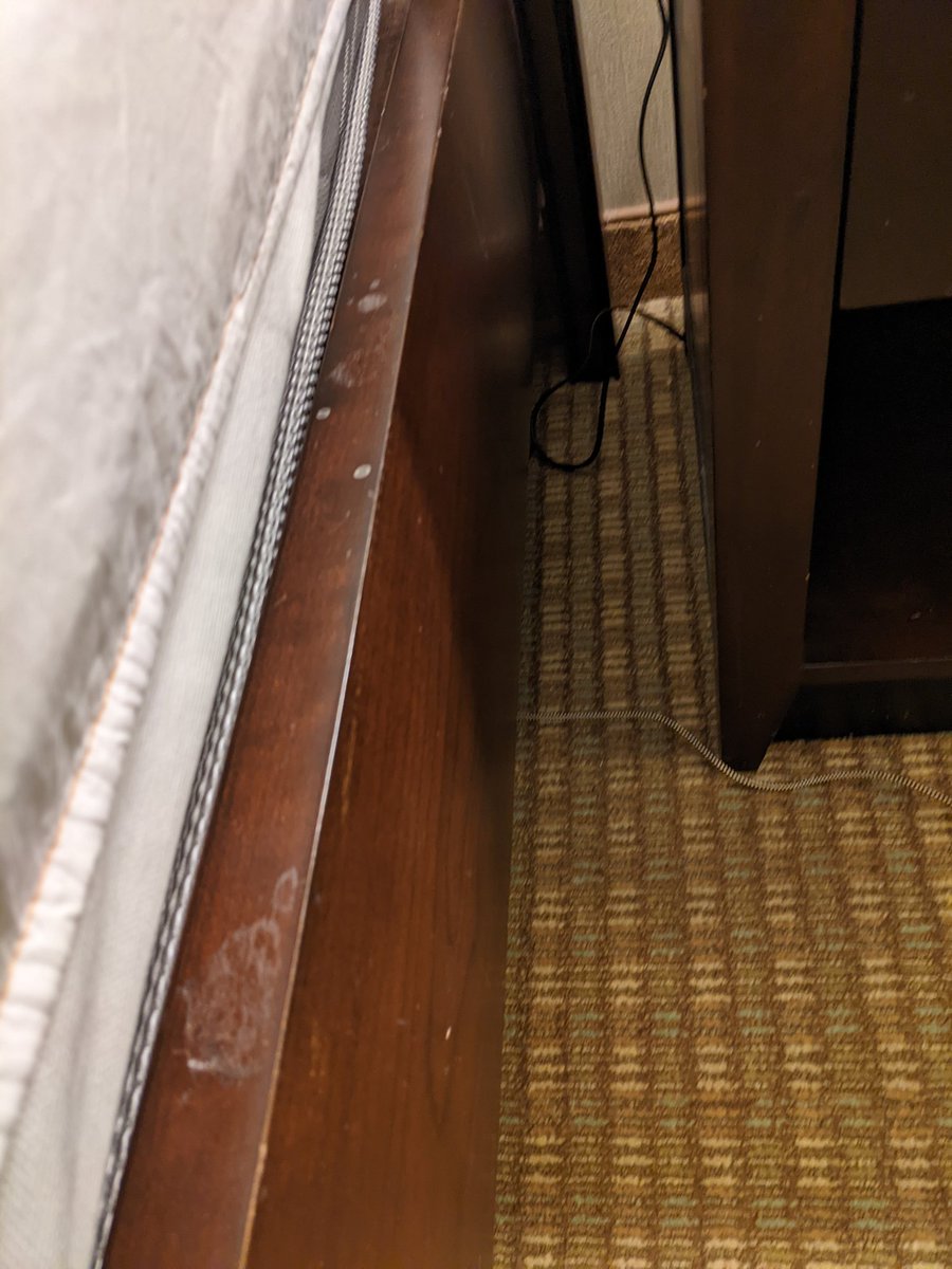 ff0000wizard's tweet photo. Here's the dried semen on the bed frame @HiltonHotels #travel #christmas #hilton #coronavirus https://t.co/LYFRs8c57U