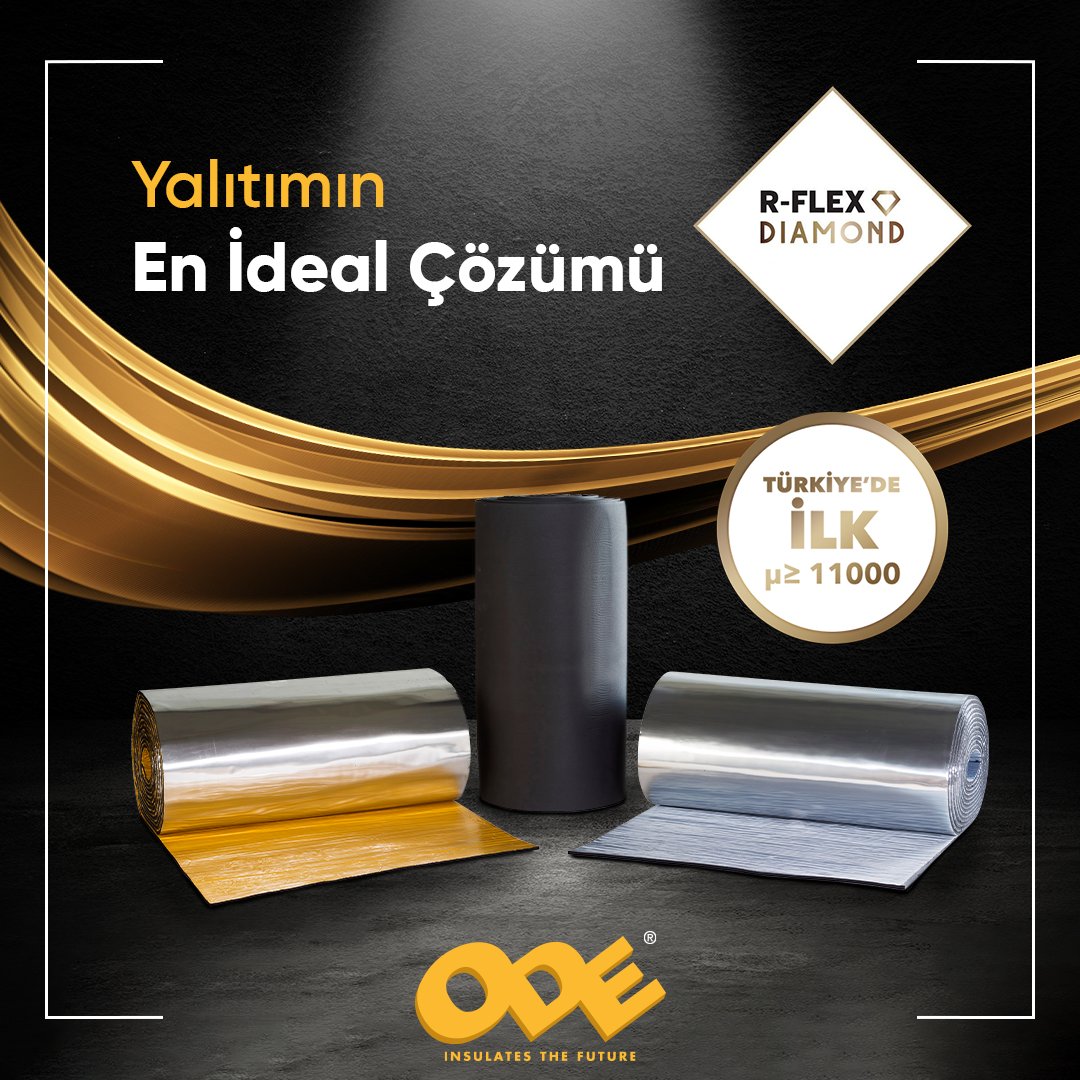 ODE_YALITIM's tweet photo. Isıtma, soğutma tesisatı ve havalandırma sistemlerinde ideal çözüm, ODE R-Flex Diamond.
#ODEYalıtım #Rflex https://t.co/8B1hstDOke