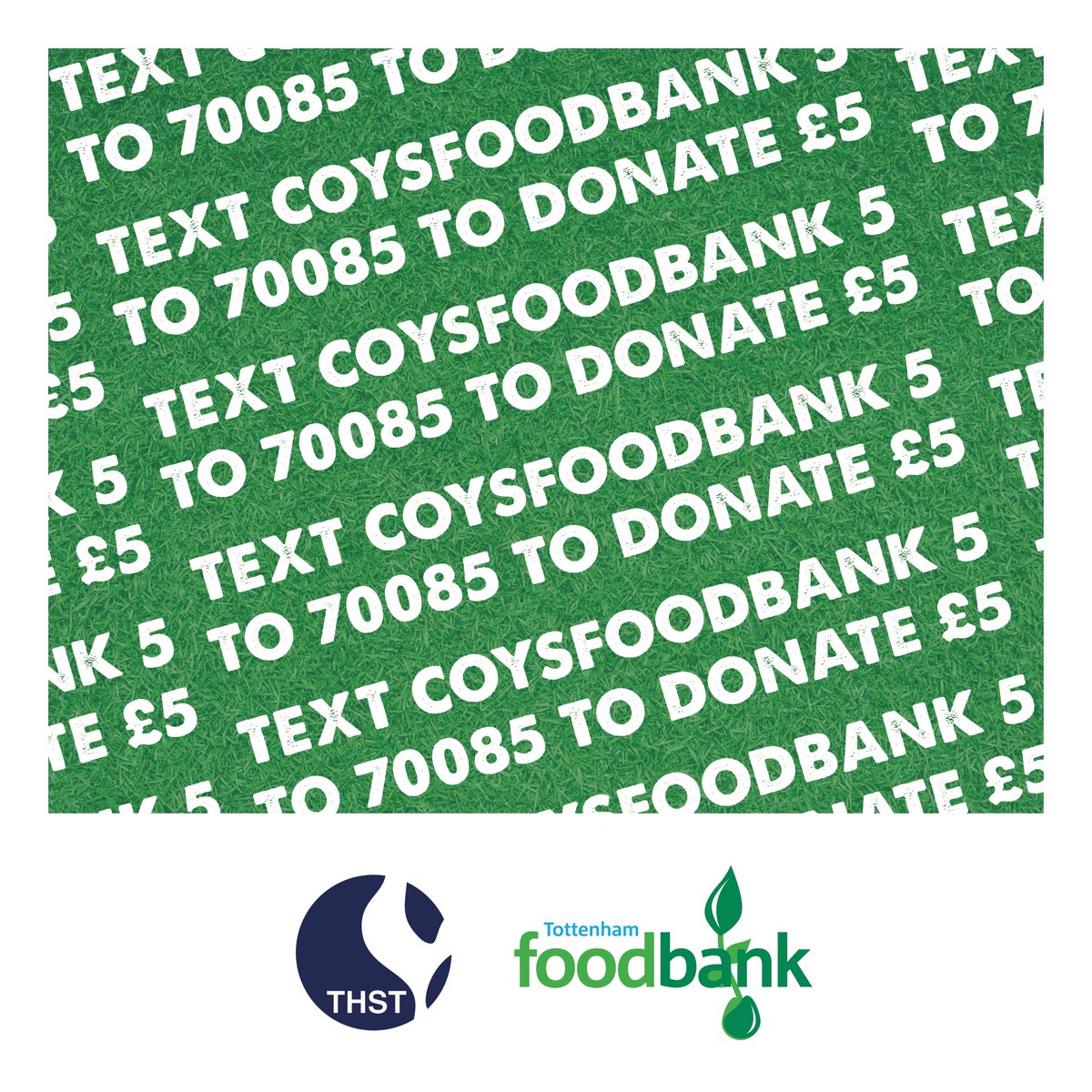 THSTOfficial's tweet photo. Match day! Help our local foodbanks @TottFoodbank @FoodbankEnfield support those most in need by donating whatever you can whenever #Spurs play.
📱Text COYSFOODBANK 5 to 70085 to donate £5.
Together, let's #KickOffAgainstHunger https://t.co/Vz5rb93juH