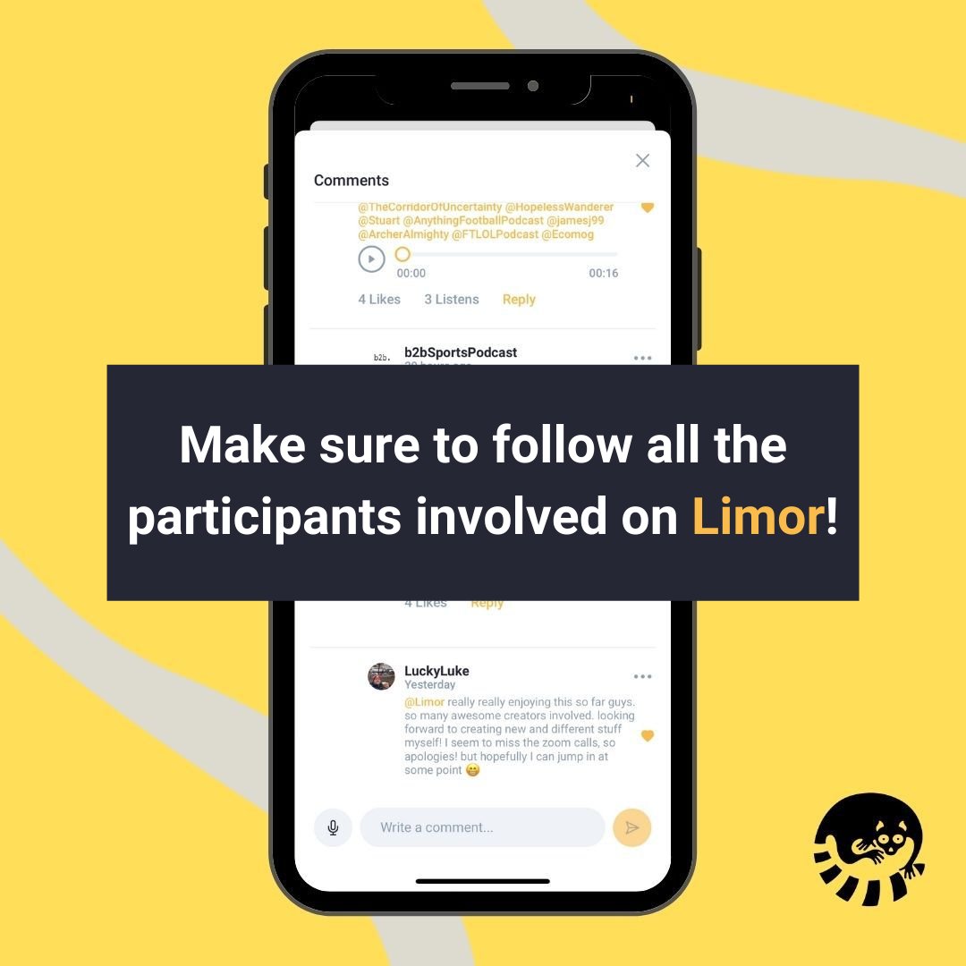 Limorapp's tweet photo. Some great feedback on the #LimorFC Social Audio Championship; from the participants themselves! π£
.
Still a lot to compete for, so make sure to give them your support on the Limor platform! π
.
#football #audio #sport #audio #championship #podcast #contentcreator #voice https://t.co/QlJjIYSC3K