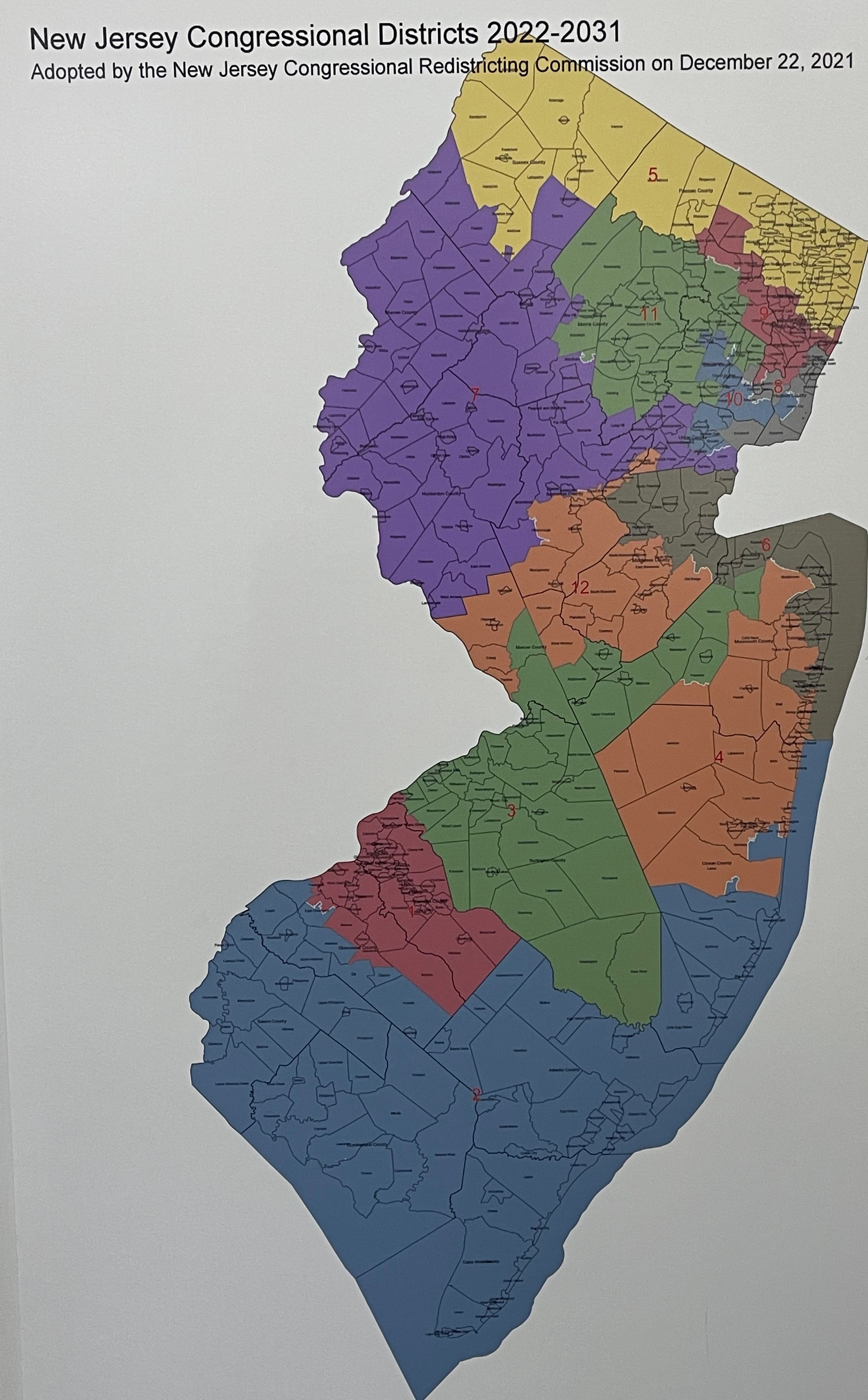 Nj Congressional Districts Map David Wildstein On Twitter: "Here's Are New Jersey's Congressional Districts  For The Next 10 Years. Https://T.co/Fa8Ibp4Evh" / Twitter