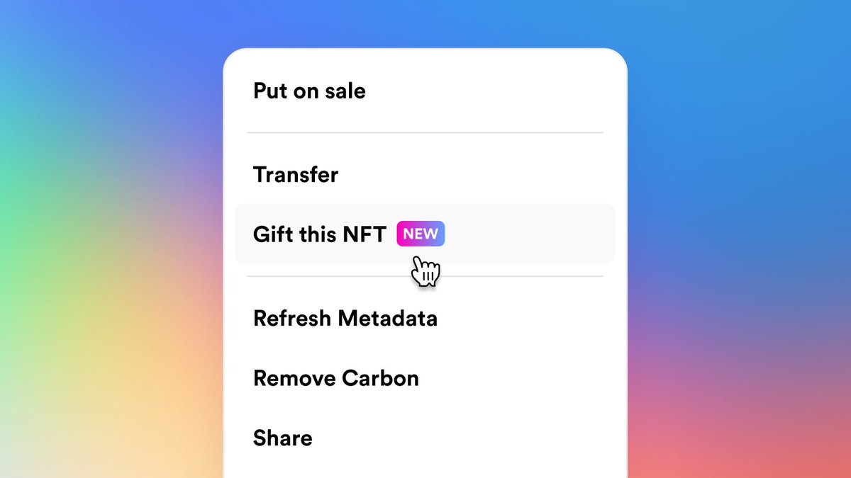 NFT gift giving is now live on Rarible.com – just in time for the festive season🌲🎁 You can now send NFTs to your loved ones – even if they don’t have a crypto wallet yet! 

Quick 🧵on how to use the new feature launched in partnership with @LinkdropHQ👇