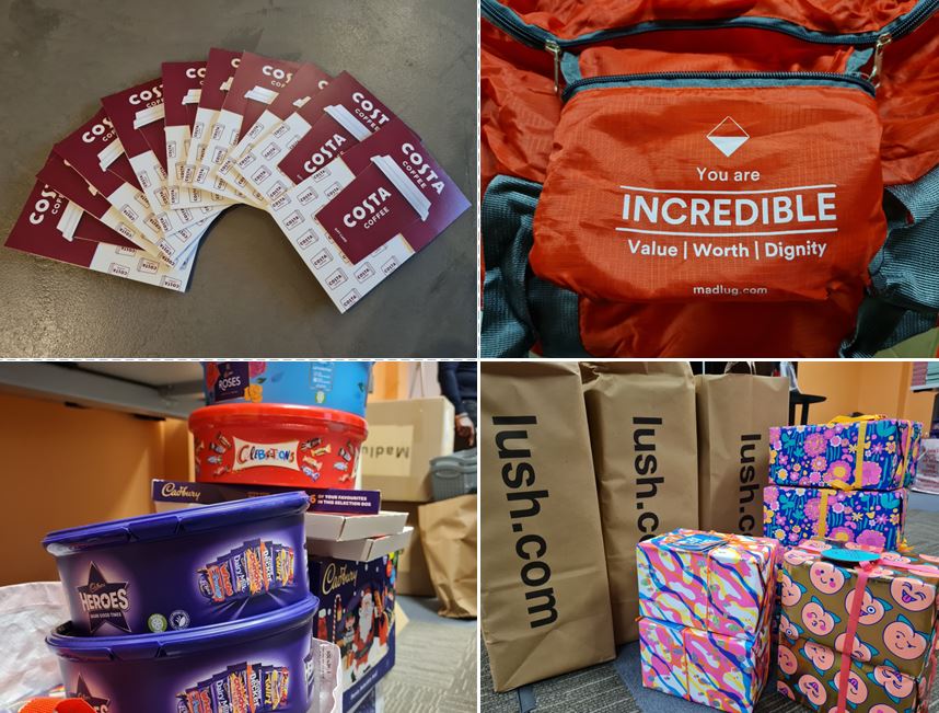 TraffordCouncil's tweet photo. ❤️ A huge thank you to @SimTrava @wearemadlug @lushltd @bootsuk @OxygenFinancehq @BarakahFoodAid @waitrose @gmpolice for your very kind donations. 

🎁 You helped us send 180 gift packs out to Trafford care leavers.

🎄 Your generosity will make a big difference this Christmas. https://t.co/BmUrMkubOm