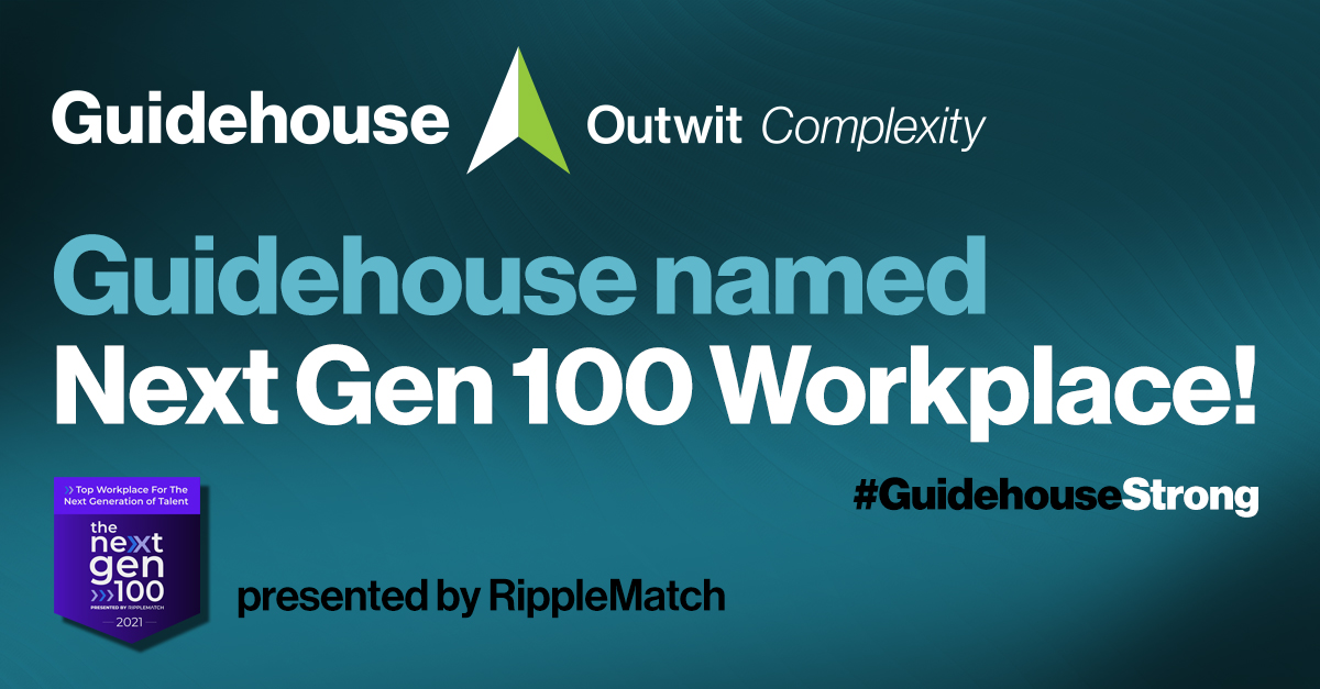 GuidehouseCEI's tweet photo. We are excited to share that Guidehouse has been included in @RippleMatch’s Next Gen 100! We are appreciative of this recognition and the hard work and dedication of our team. Read more: https://t.co/JPhx2hTls1
#Hiring #GenerationZ #GenZ #NextGenWorkplace https://t.co/drVihBRqls