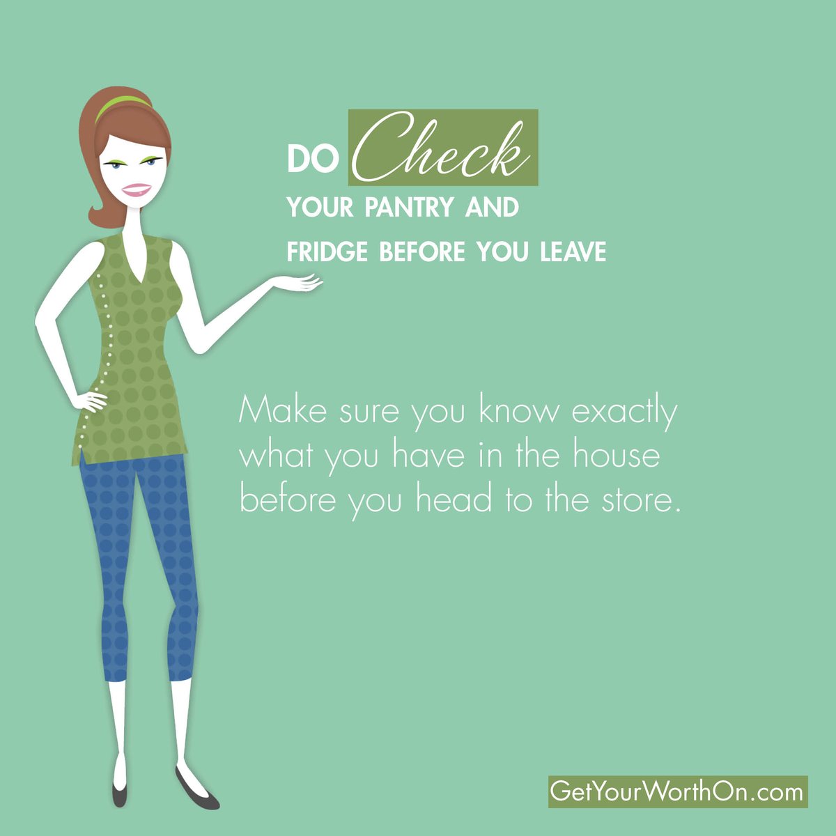gabbyknows's tweet photo. Check your pantry before heading to the store for your Christmas shopping this year.  This simple tip could help you save a little extra dough.    

#WednesdayWisdom #Budget https://t.co/wJotehHiYS