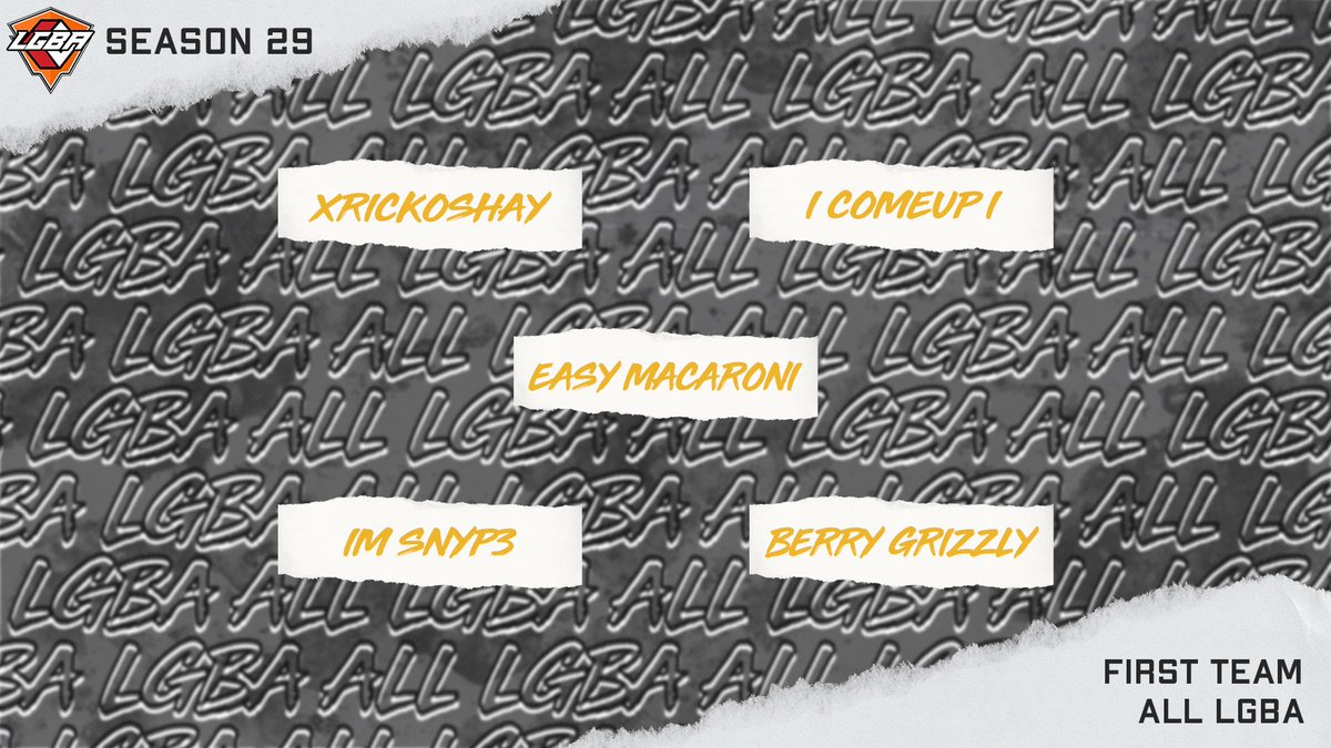 Congrats to <a href="/xRICKOSHAY/">Reub</a> <a href="/Easy_Macaroni/">Easy Macaroni</a> <a href="/SnypE2K/">iM xSnypE 🌐</a> <a href="/IComeupL/">💙</a> <a href="/24k_Goldie/">GMAN!</a> for winning all LGBA first team