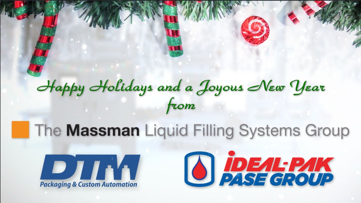 PakPase's tweet photo. Happy Holidays from The Massman Liquid Filling Systems Group! https://t.co/aZ5Cdjogcn
#machinery #industrial #packaging #food #beverage #coatings #paint #liquidfilling #happyholidays https://t.co/3ydvCNMrUM