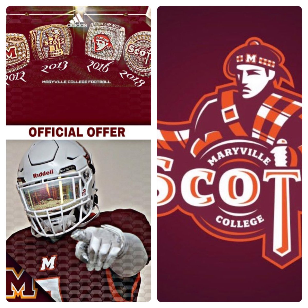Beyond thankful to receive my 1st college offer from <a href="/MCScotsFootball/">Maryville College Football</a>! Thank you coach <a href="/scott_brumett/">Scott brumett</a> ! <a href="/MMoody111/">Matt Moody</a>
I also just wanna thank my mom for everything and believing in me!