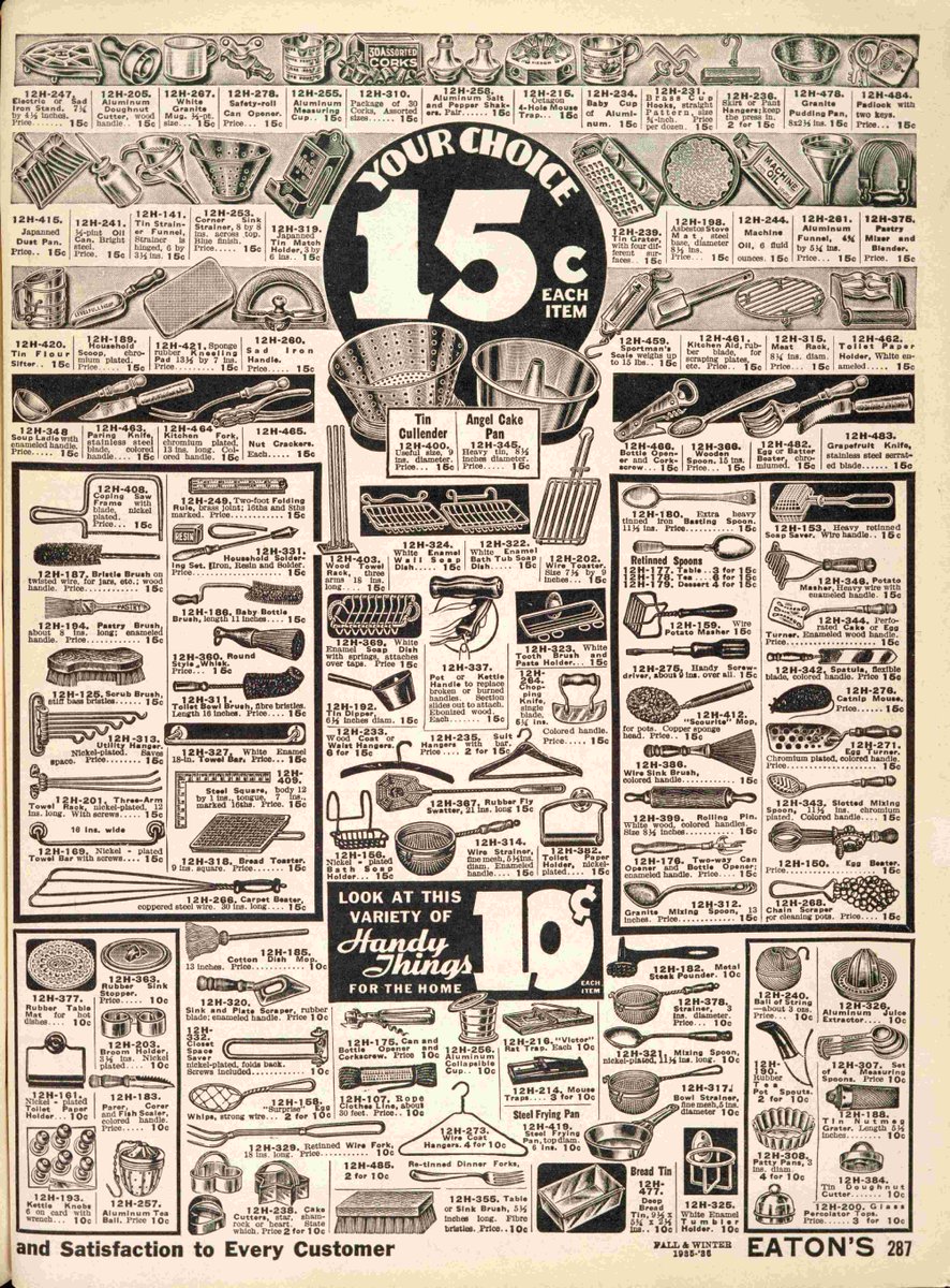 LibraryArchives's tweet photo. Asbestos stove mat! Octagonal four-hole mousetrap! Ball of string! Which “Handy Item for The Home” would you spend your 15 cents on? #MailOrderCatalogues https://t.co/vJObW56TwQ