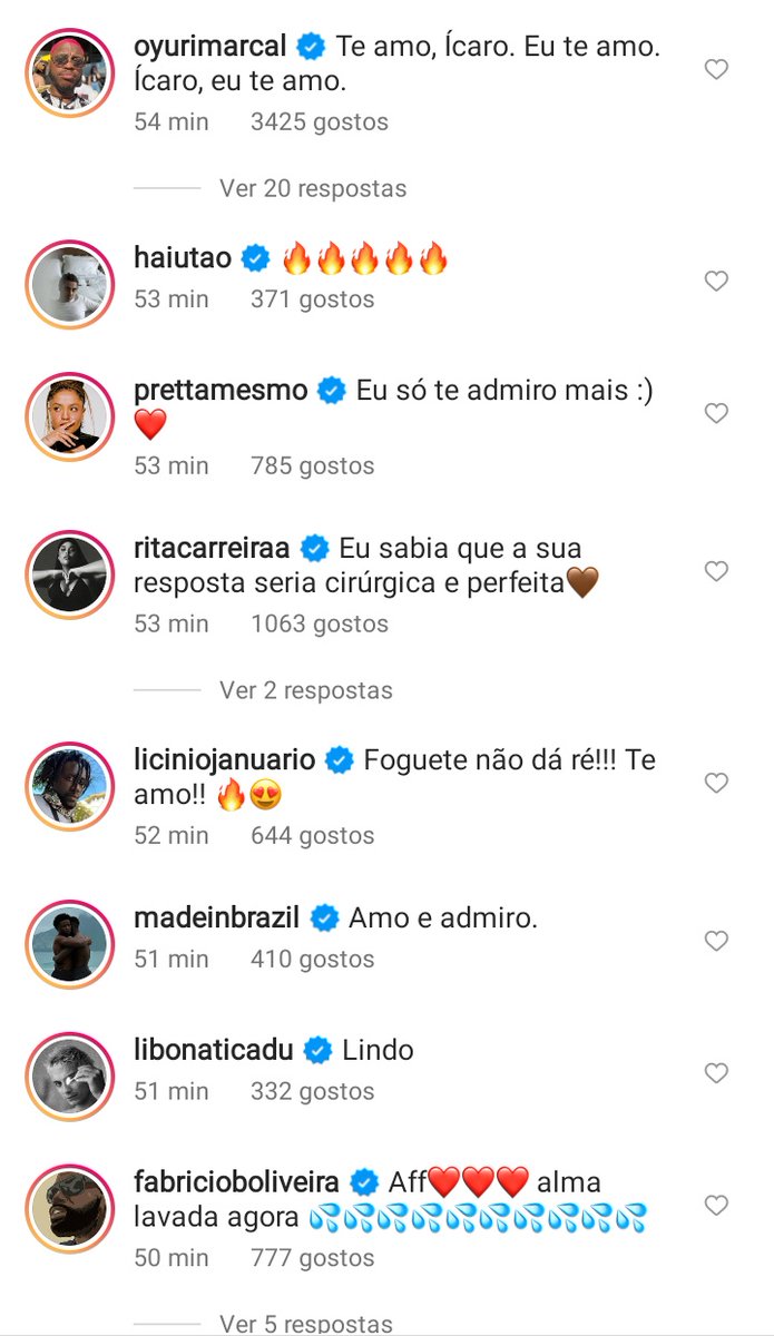 zoeperaya's tweet photo. comentários do post do tiago leifert x comentários do post do ícaro

consegue distinguir? https://t.co/e8haxA1kWF