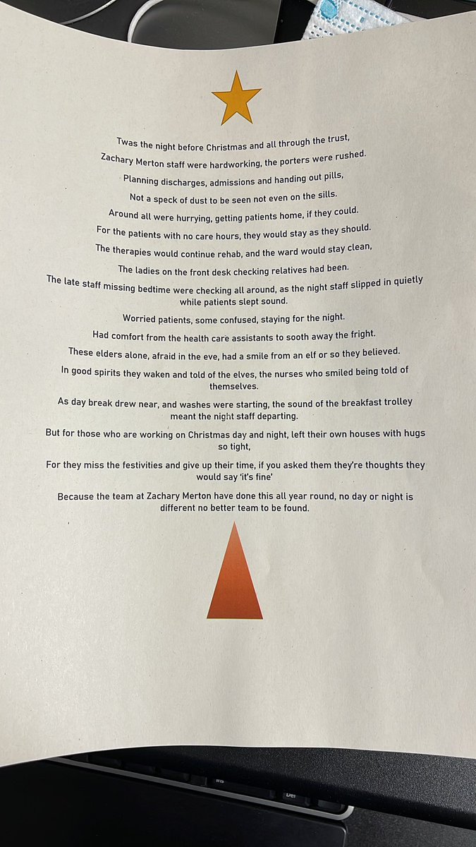 #TeamWestSussex what a great poem that the staff at Zachary will receive in their Christmas cards from the Ward Manager and Ward Sisters #ZacharyMerton <a href="/holliejp/">Hollie Poole RN QN</a> @robszymanskiuk <a href="/MatronNetwork/">MatronNetwork</a> <a href="/Lucyscragg/">Lucy scragg</a> @lamb_donna <a href="/JulieJyw2/">Julie Warwick</a> <a href="/janecorser2/">Jane corser</a>