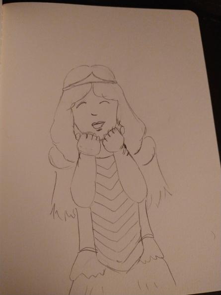SongSparkle's tweet photo. Last night's radio play was fun! One of our listeners did these adorable doodles of us while we were peforming! https://t.co/QYFVDljYCO
