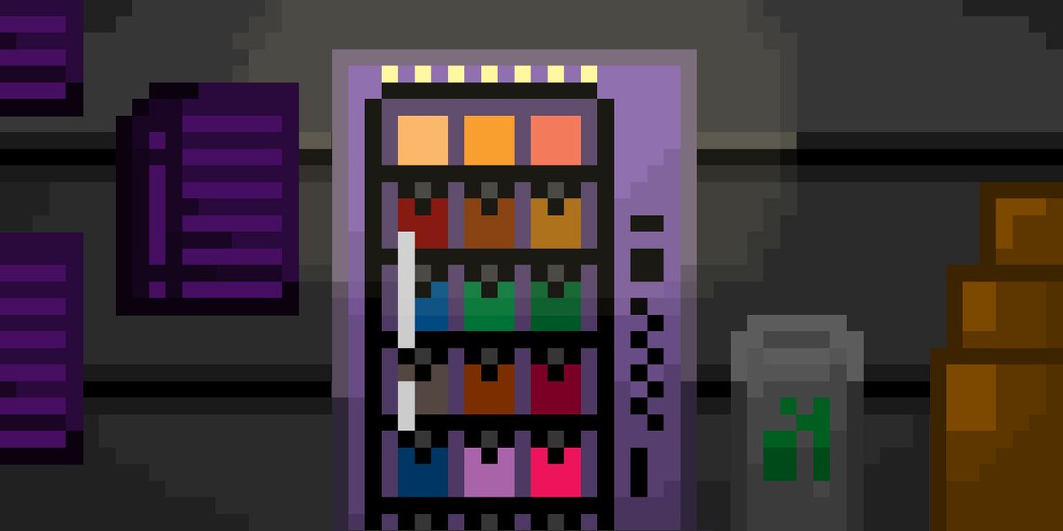 nokigaling's tweet photo. I have made what appears to be a vending machine
#pixelart #pixelartist #32bitart #vendingmachine https://t.co/mul3E6npr9
