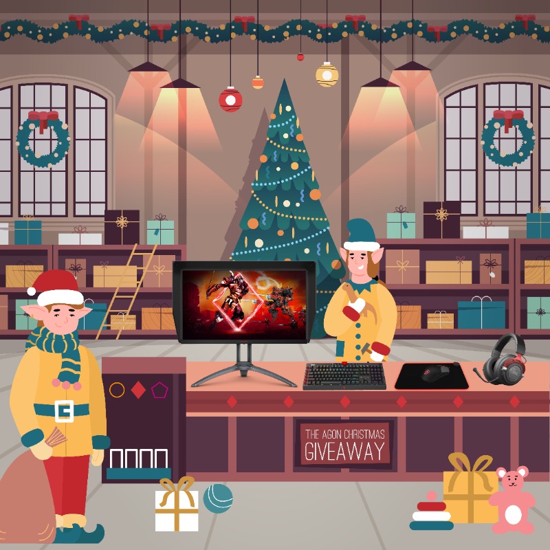 AGONbyAOC's tweet photo. In the spirit of giving, our helpers at the AGON by AOC workshop have assembled two giveaway bundles that will give two lucky winners a complete gaming setup!

To be in with a chance of grabbing an AOC GAMING or AGON bundle this Christmas hit the link below 👇 🎄