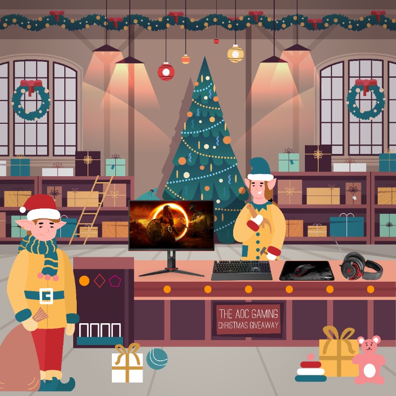 AGONbyAOC's tweet photo. In the spirit of giving, our helpers at the AGON by AOC workshop have assembled two giveaway bundles that will give two lucky winners a complete gaming setup!

To be in with a chance of grabbing an AOC GAMING or AGON bundle this Christmas hit the link below 👇 🎄