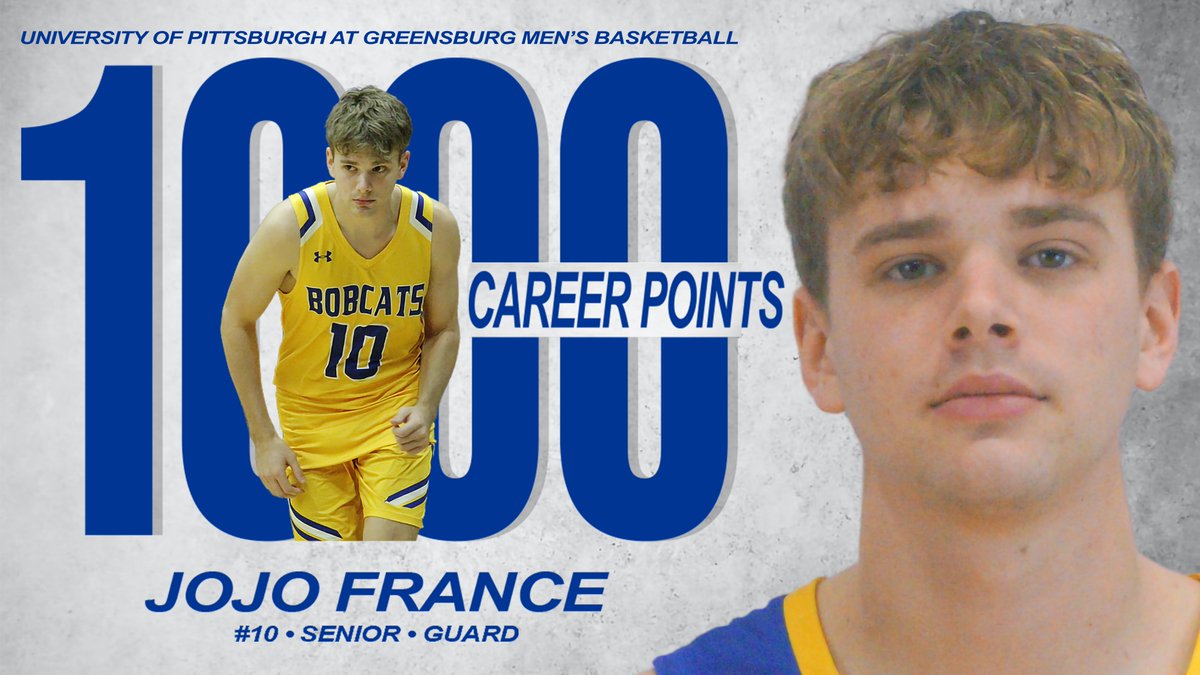 upgbobcats's tweet photo. JoJo France recorded his 1,000th career point in Monday's win over Franciscan! https://t.co/2u7Kz5fwru