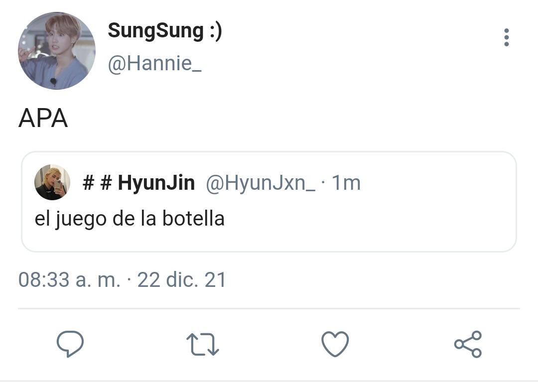 Leeknwtiny's tweet photo. Kisses || Minsung AU

Un au en donde Minh0, un chico supuestamente hetero, debe besarse jugando a la botella con J1sung, y este beso hace que empiece a dudar de su sexualidad https://t.co/7GeaegpVtf