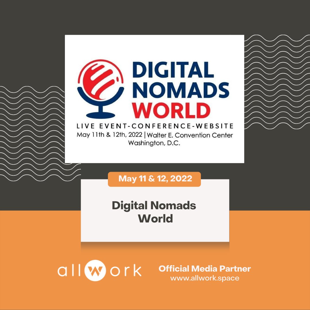 DigitalNomadWrd's tweet photo. We are thrilled to announce https://t.co/nWbapNmEBd as one of our media partners for the Digital Nomads World 2022 conference coming this May 11-12!

Our partnership is built on a mutual passion to help digital nomads, remote workers, and organizations prepare for #TheFutureWork https://t.co/4eMv74jaXY