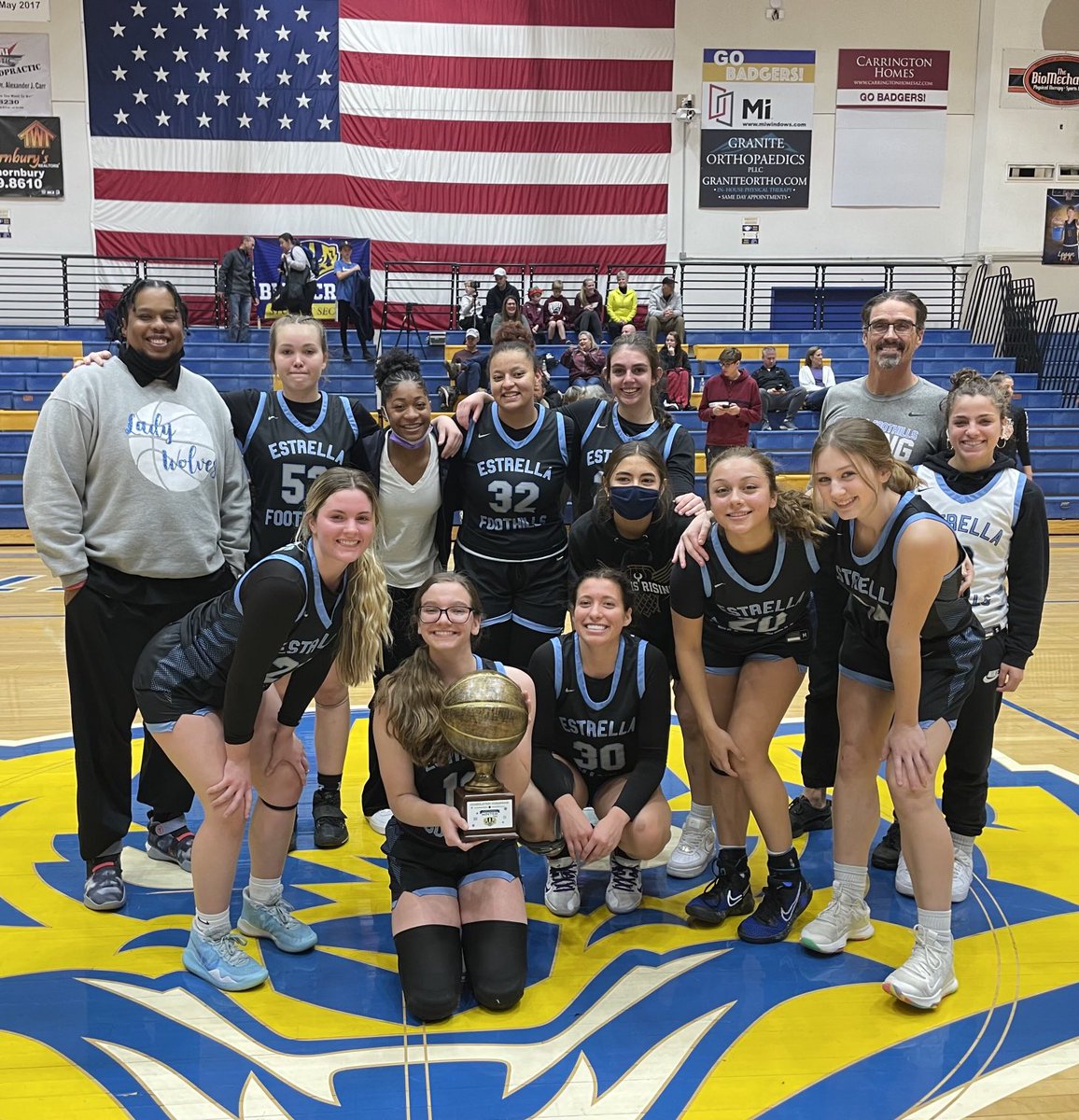 EFHSAthletics's tweet photo. ⁦@EFHSAthletics⁩ ⁦@SBebeee_BUHSD⁩   Congratulations to the EF girls  basketball team for their 3rd place finish in the Prescott Badger holiday classic… Great Job Wolves!!! https://t.co/tg8wPV3Bul