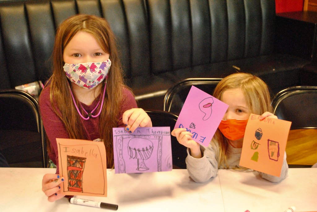 UpturnArts's tweet photo. So many Upturns in one class! Even behind the masks you can see how proud these young artists are after their living painting class with Jamie Risbourg at Winter Wonderland Camp.

Sign up and make a difference for as little as $5 a month: https://t.co/zryTQYQCJu https://t.co/C844HwB1gD