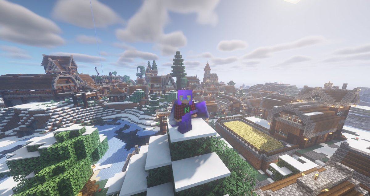 N0va_Runn3r's tweet photo. 1150 in-game days and my village is HUGE <3 I love it! 
ill make it even farther and make the village even BIGGER <3 
#minecraft #hardcoreworld #Minecraftbuilds #twitch https://t.co/nzeqe9tJxe