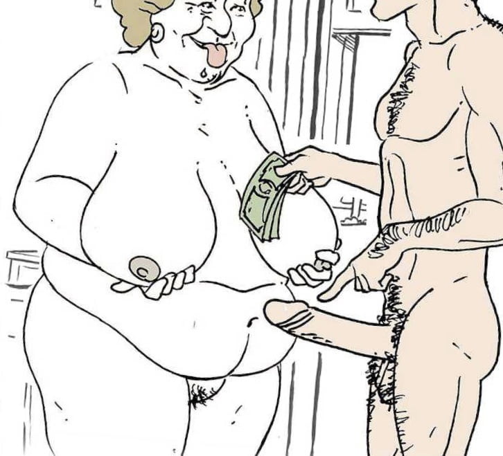 Zwergin Granny Cartoon Orgasmus