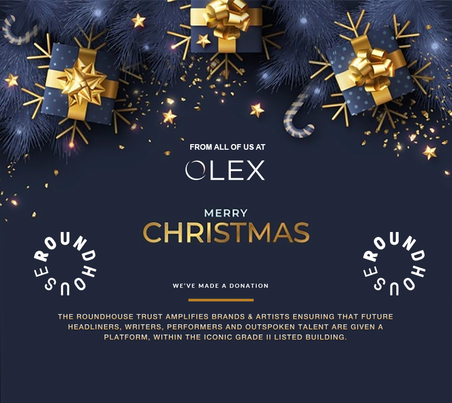 At OLEX this Christmas, we have proudly made a donation to the Roundhouse - an iconic music venue with a big mission to ensure that our future headliners, writers, performers and outspoken talent are given a platform to succeed. Merry Christmas everyone #wemakenoise