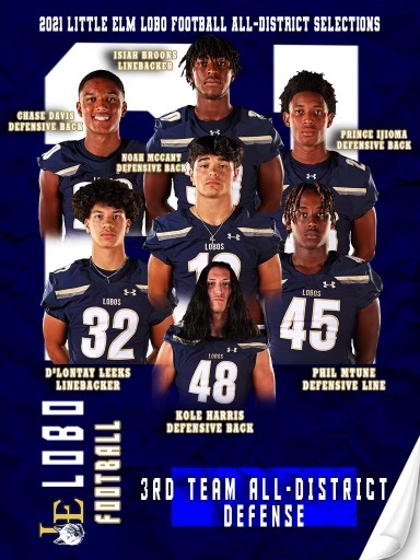 5-6A All District 3rd Team Defense!