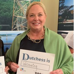 dutchesstourism's tweet photo. First recipient of the Mary Kay Vrba Spirit Award, Judy D’Alessandro from Hyatt House Fishkill shares with us that #DutchessIs WELCOMING! As someone at the forefront of hospitality, Judy exemplifies what it means to make people feel welcome in Dutchess. https://t.co/H9CpZNX3dn