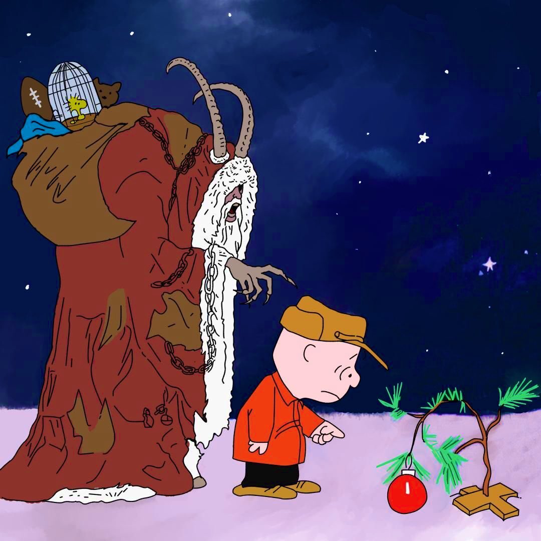 Run for your life, Charlie Brown!💙👹❄️🎄